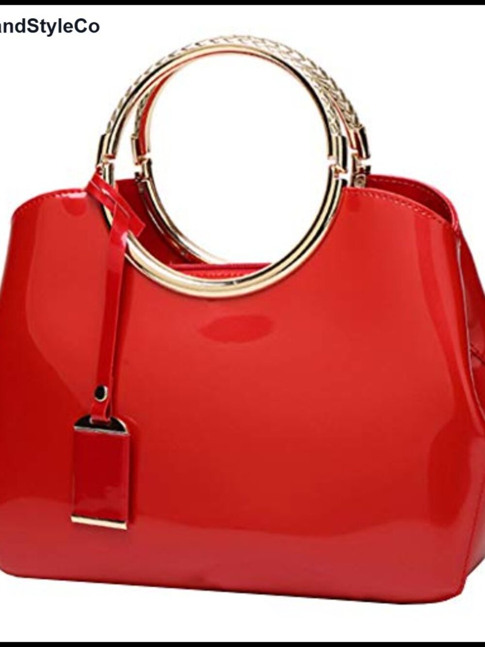 Elegant Patent Leather Satchel Tote Top Handle Shoulder Crossbody Bag